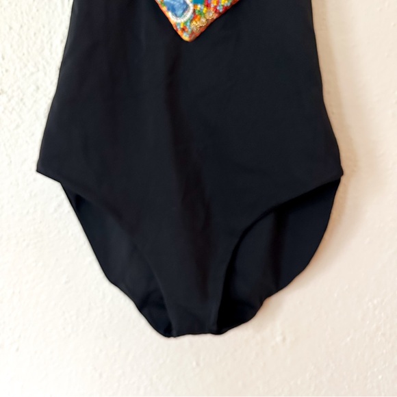 Caffe Womens Beaded Black One-Piece Swimsuit - Picture 6 of 9